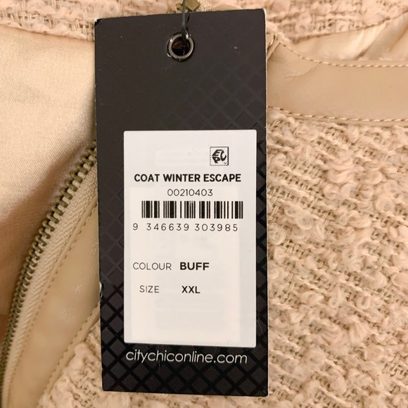 City Chic Winter Escape Tweed Jacket Size 24 - Picture 5 of 6